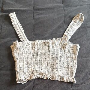 Rewash Cream Knit Crop Top Size Small